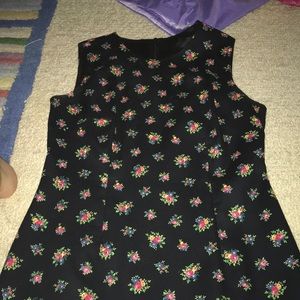 black dress with flowers